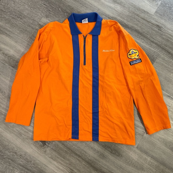 Vintage 90s Miller Lite Beer ‘Scratch ‘n Sniff Fantasies’ Longsleeve Polo Shirt - Picture 1 of 6